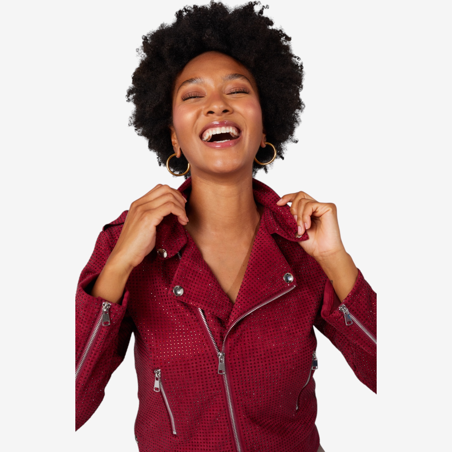 Brian Bailey Faux Suede Studded Moto Jacket - TSC.ca