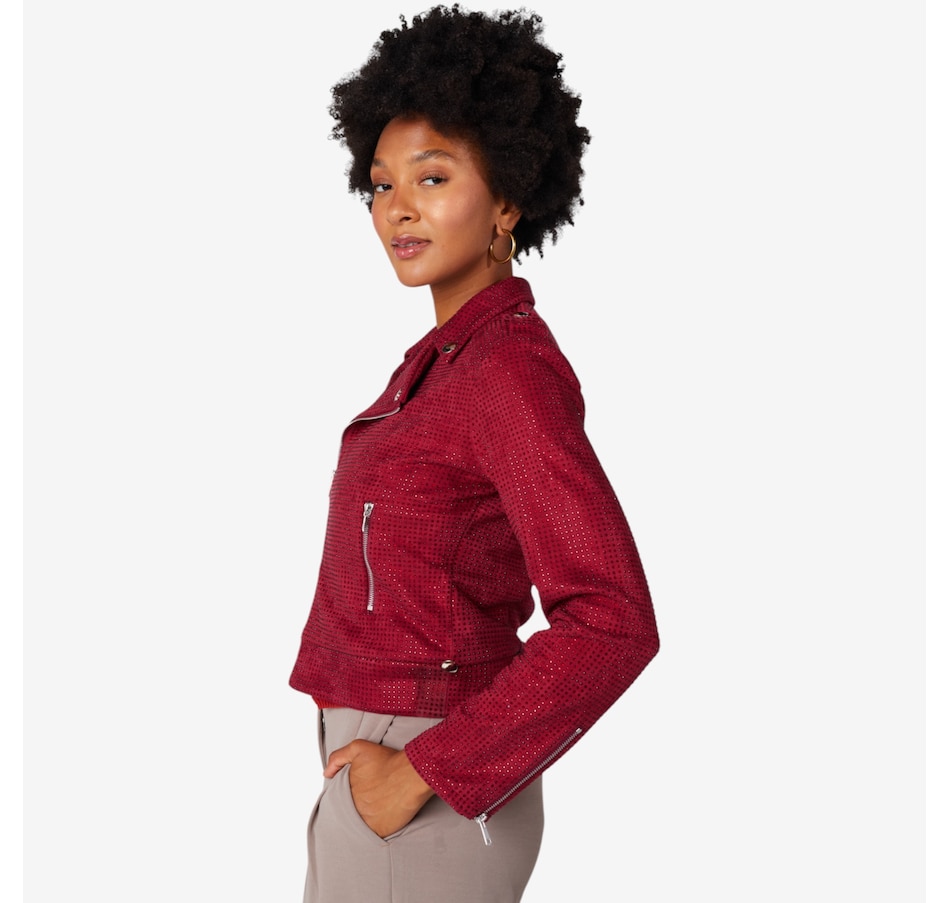 Image 103206_ALTMORE5.jpg, Product 103-206 / Price $225.00, Brian Bailey Faux Suede Studded Moto Jacket from Brian Bailey on TSC.ca's Fashion department