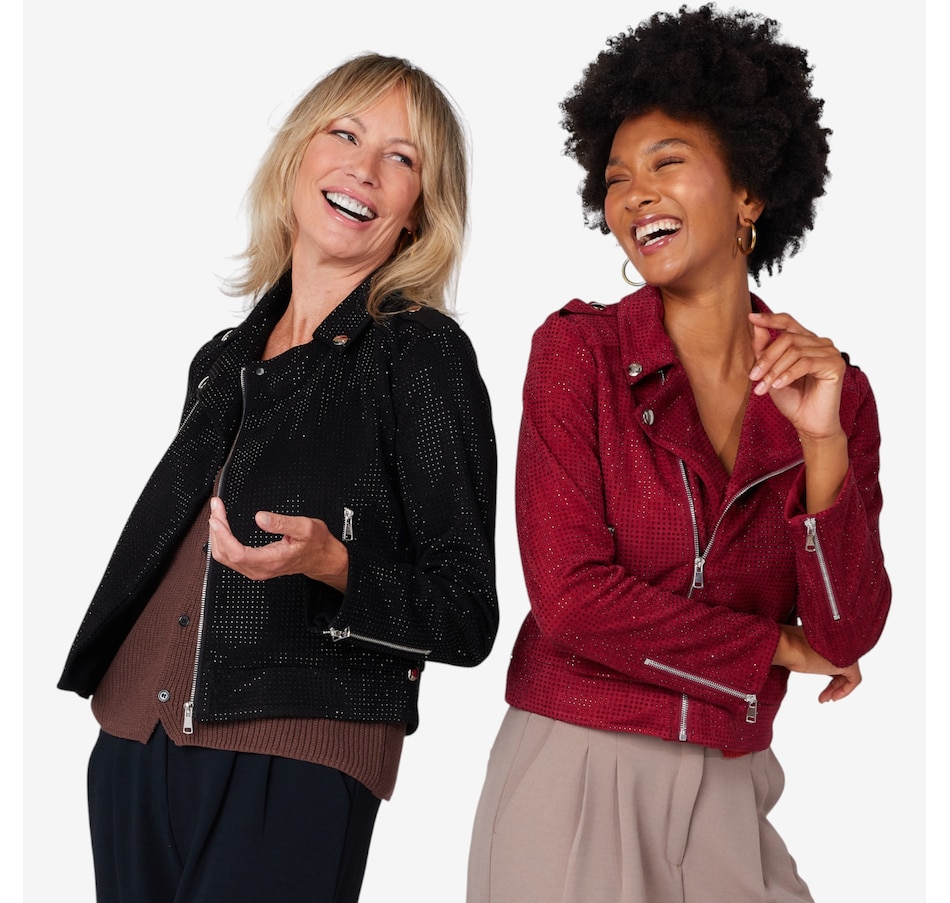 Image 103206_ALTMORE8.jpg, Product 103-206 / Price $225.00, Brian Bailey Faux Suede Studded Moto Jacket from Brian Bailey on TSC.ca's Fashion department