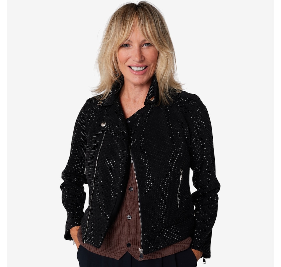 Image 103206_BBC.jpg, Product 103-206 / Price $225.00, Brian Bailey Faux Suede Studded Moto Jacket from Brian Bailey on TSC.ca's Fashion department