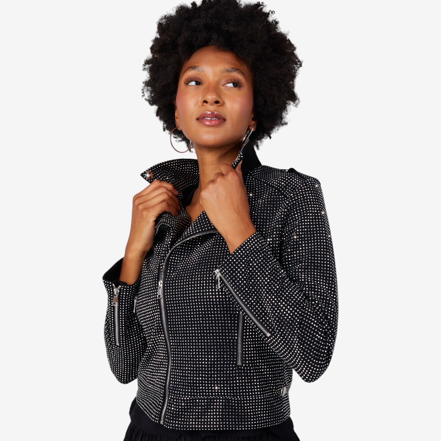 Brian Bailey Faux Suede Studded Moto Jacket - TSC.ca