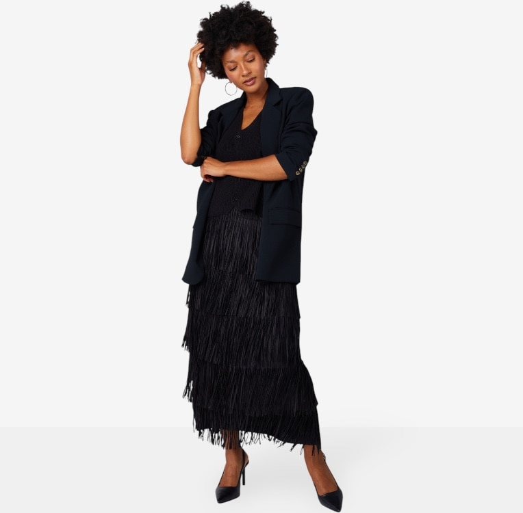 Brian Bailey Tiered Fringe Skirt - TSC.ca