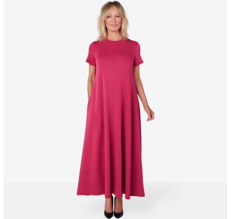 Image 103216_MAG.jpg, Product 103-216 / Price $129.88, Brian Bailey Scuba Maxi Dress with Self Belt from Brian Bailey on TSC.ca's Fashion department