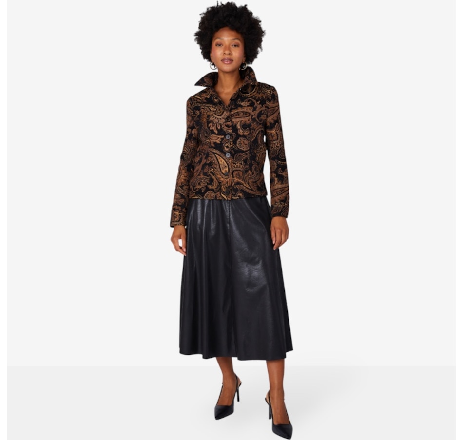 Image 103218_BLK.jpg, Product 103-218 / Price $129.88, Brian Bailey Faux Leather Skirt from Brian Bailey on TSC.ca's Fashion department