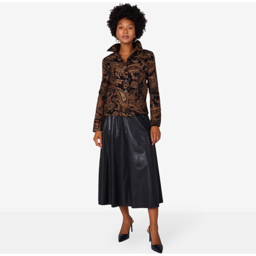 Image 103218_BLK.jpg, Product 103-218 / Price $99.88, Brian Bailey Faux Leather Skirt from Brian Bailey on TSC.ca's Fashion department