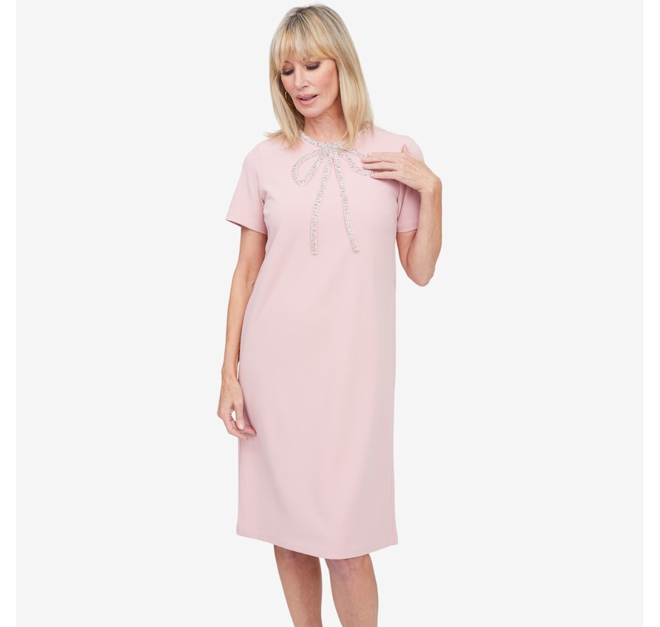 Image 103222_ALTMORE7.jpg, Product 103-222 / Price $195.00, Brian Bailey Shift Dress with Crystal Bow Detail and Belt from Brian Bailey on TSC.ca's Fashion department