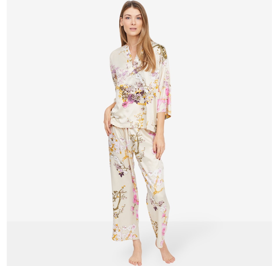 Image 103235_ALTMORE1.jpg, Product 103-235 / Price $110.00, N Natori Sakura Satin Mandarin Collar PJ Set from N Natori on TSC.ca's Fashion department