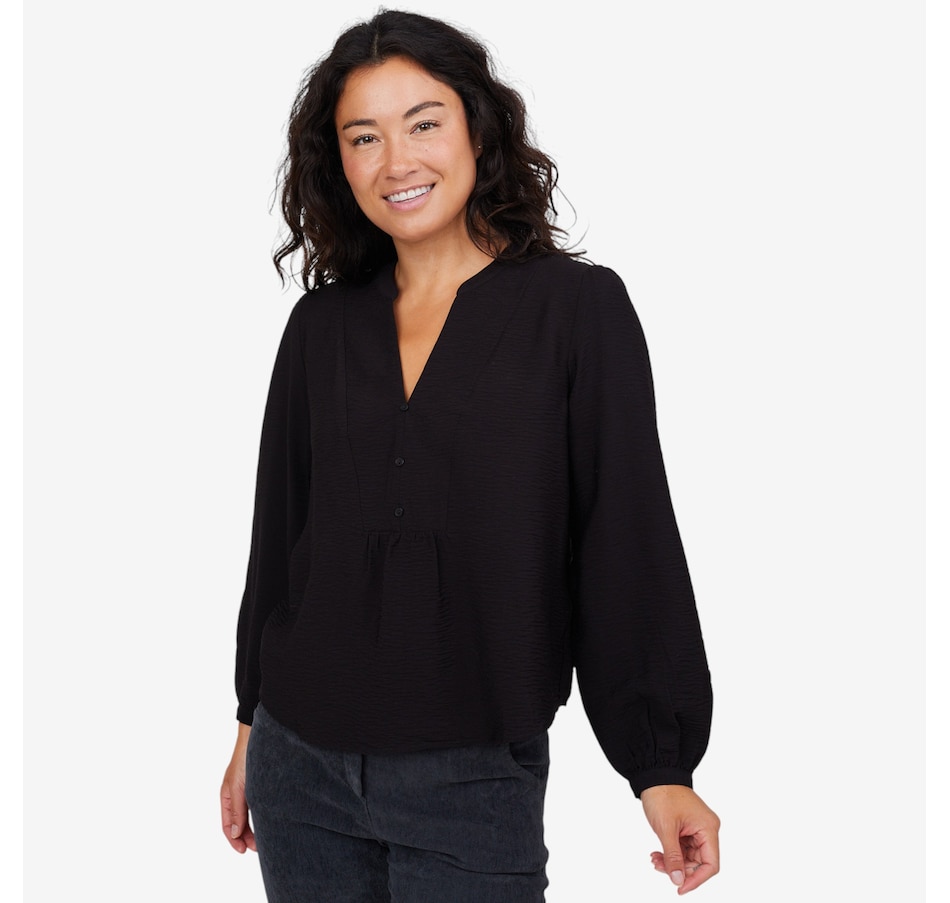 Image 103255_BLK.jpg, Product 103-255 / Price $44.88, claudia ev Long Sleeve Blouse from claudia ev on TSC.ca's Fashion department