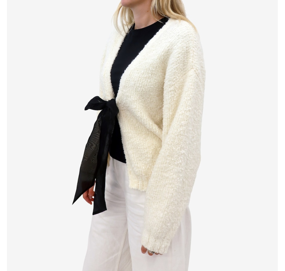 Image 103262_ALTMORE3.jpg, Product 103-262 / Price $198.00, Brunette The Label Elsa Bow Cardigan from Brunette The Label on TSC.ca's Fashion department