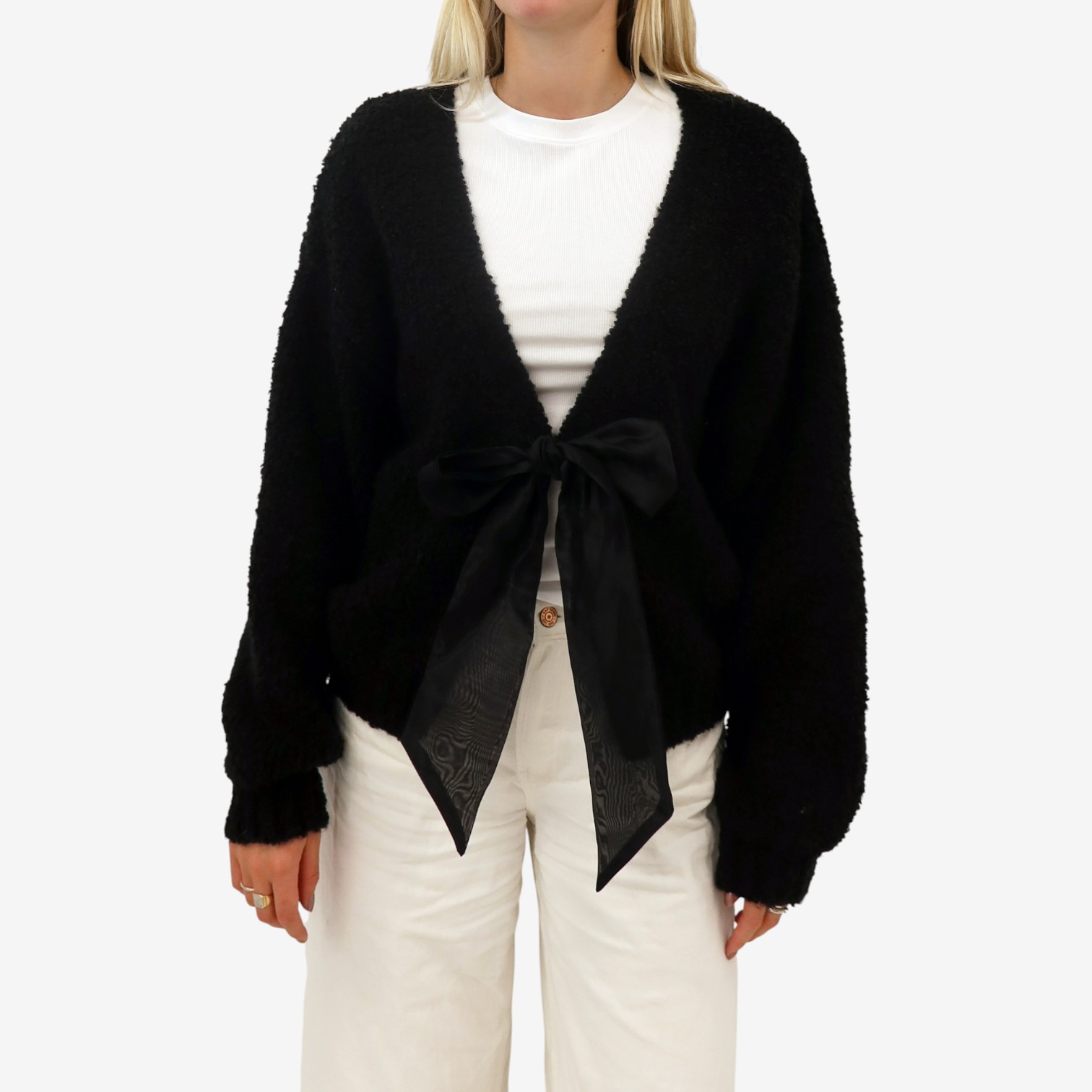 Brunette The Label Elsa Bow Cardigan - TSC.ca