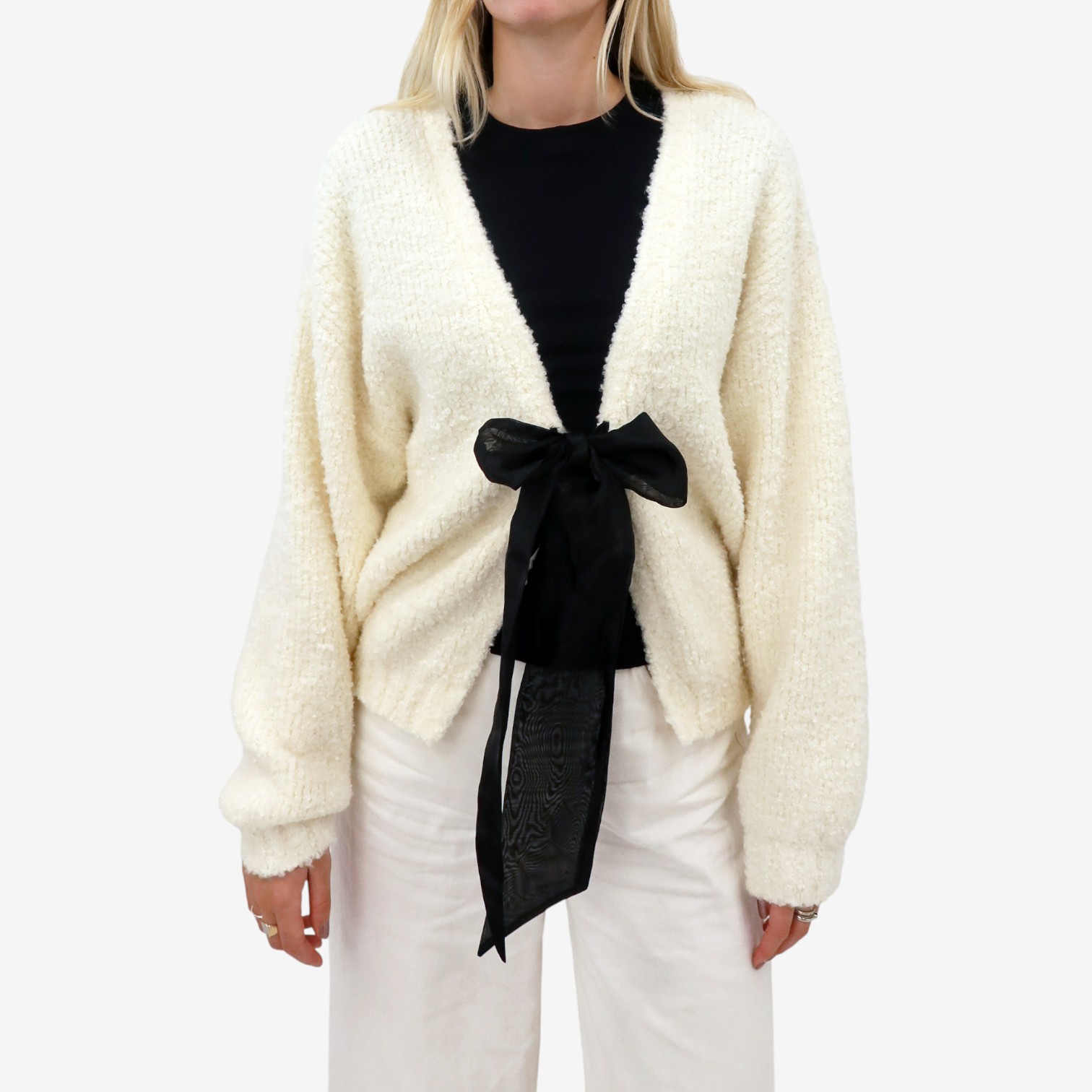 Brunette The Label Elsa Bow Cardigan - TSC.ca