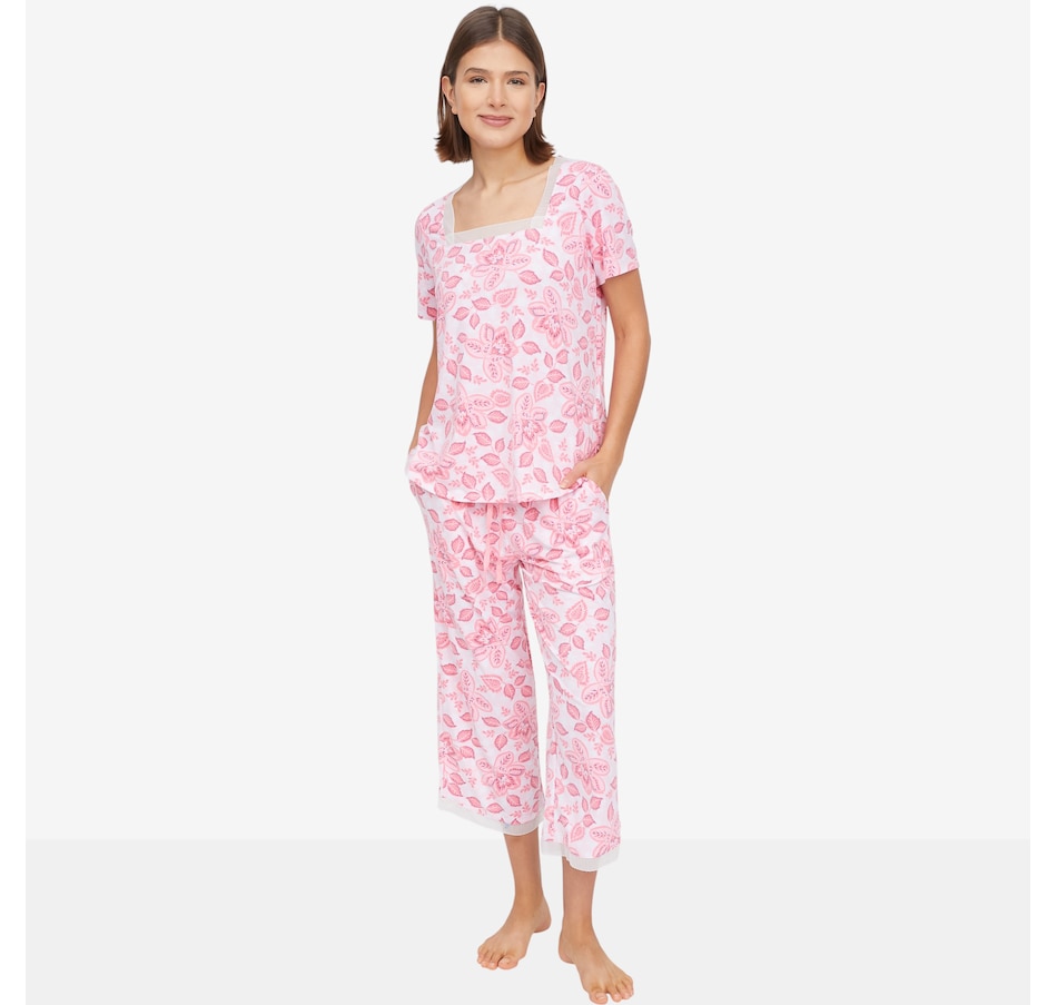 Image 103267_BOFRL.jpg, Product 103-267 / Price $70.00, Cuddl Duds Classic Jersey With Mesh Trim PJ Set from Cuddl Duds on TSC.ca's Fashion department