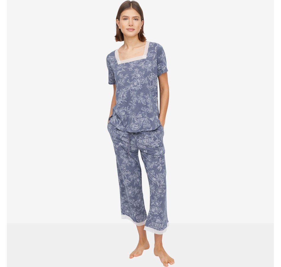 Image 103267_NVF.jpg, Product 103-267 / Price $70.00, Cuddl Duds Classic Jersey With Mesh Trim PJ Set from Cuddl Duds on TSC.ca's Fashion department