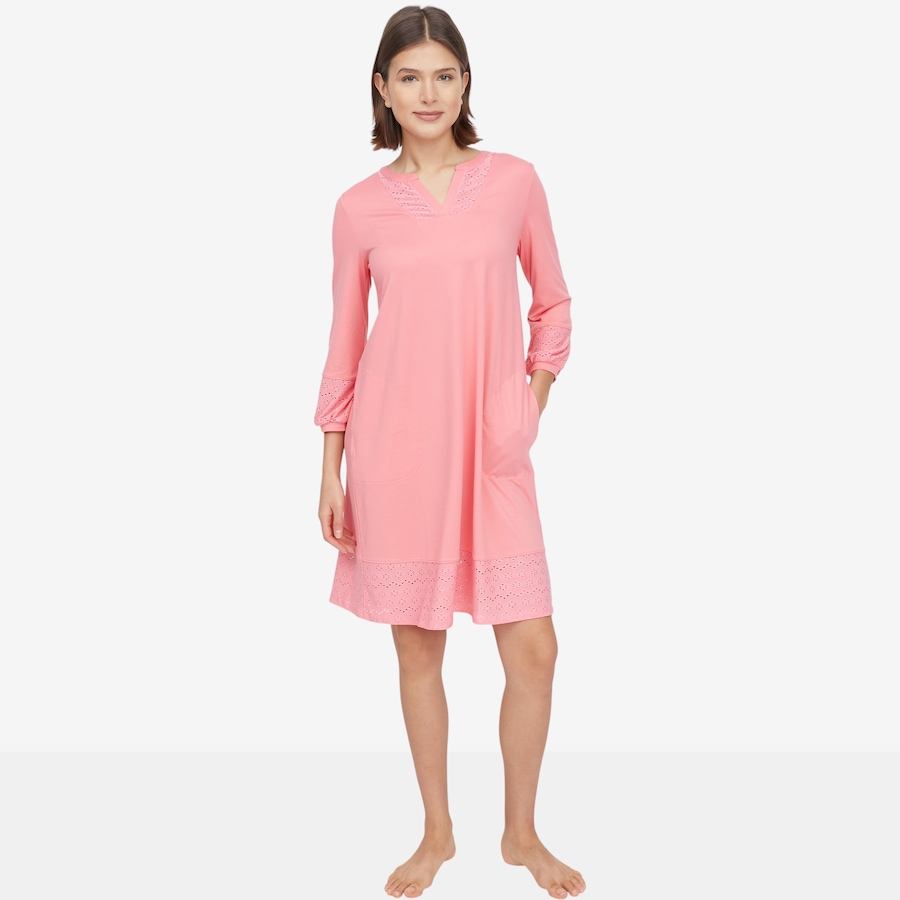 Image 103270_LPK.jpg, Product 103-270 / Price $29.88, Cuddl Duds Flexwear with Eyelet Lounge Dress from Cuddl Duds on TSC.ca's Fashion department