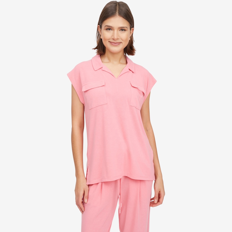 Image 103271_LPK.jpg, Product 103-271 / Price $24.88, Cuddl Duds Modern Jersey Knit Collared Tee from Cuddl Duds on TSC.ca's Fashion department