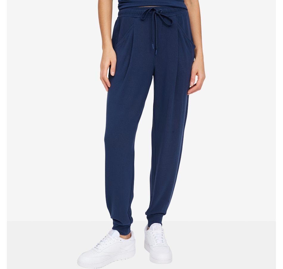 Image 103272_DSBLU.jpg, Product 103-272 / Price $45.00, Cuddl Duds Modern Jersey Knit Pleat Front Jogger from Cuddl Duds on TSC.ca's Fashion department