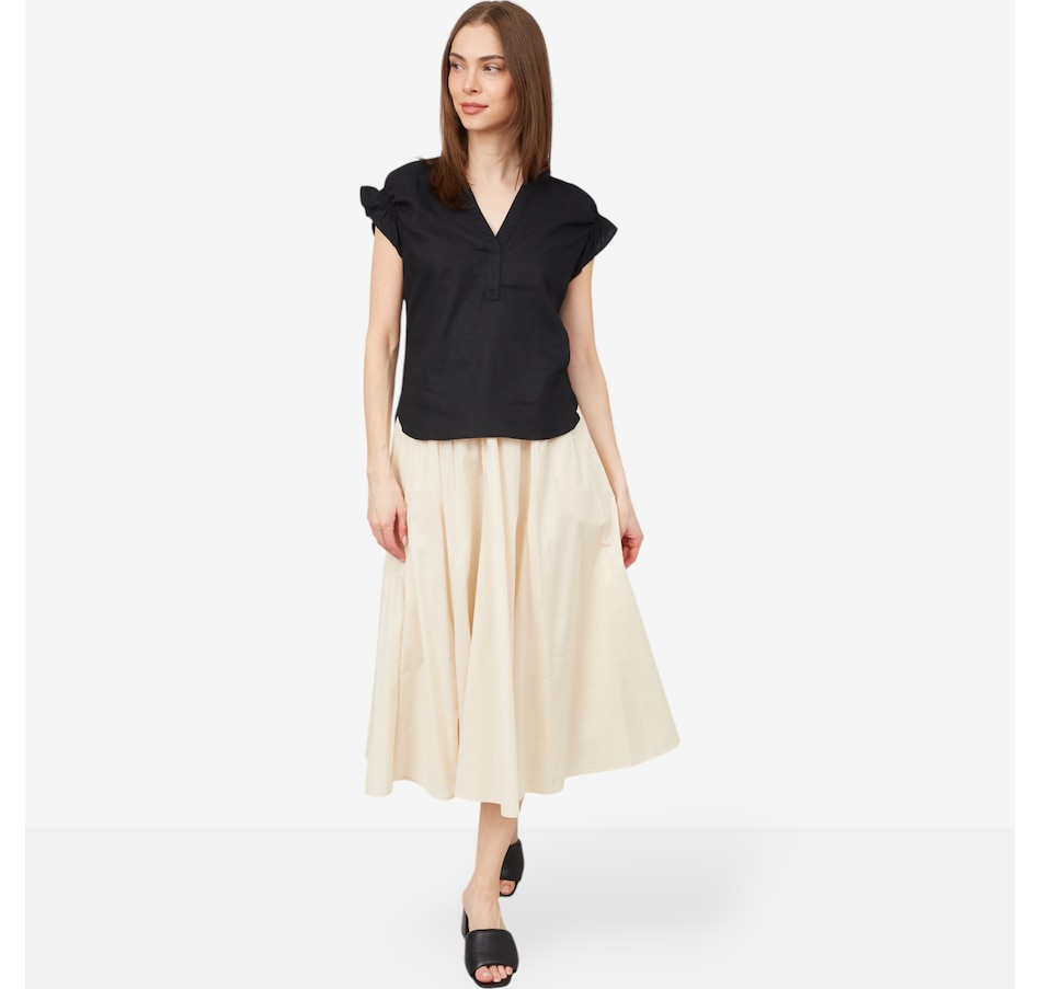 Image 103280_ALTMORE2.jpg, Product 103-280 / Price $59.88, Parker & Rowe Split Neck Top from Parker & Rowe on TSC.ca's Fashion department