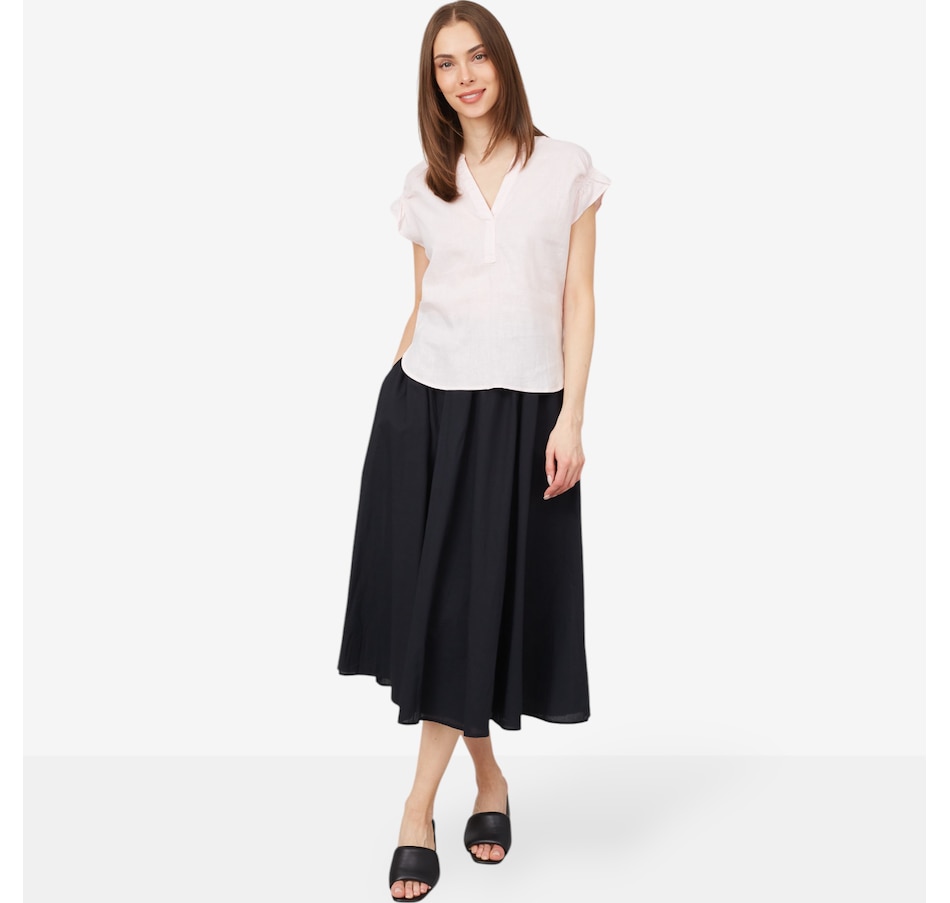 Image 103280_ALTMORE4.jpg, Product 103-280 / Price $59.88, Parker & Rowe Split Neck Top from Parker & Rowe on TSC.ca's Fashion department