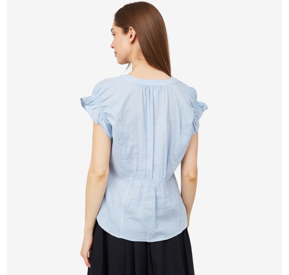 Image 103280_ALTMORE6.jpg, Product 103-280 / Price $59.88, Parker & Rowe Split Neck Top from Parker & Rowe on TSC.ca's Fashion department