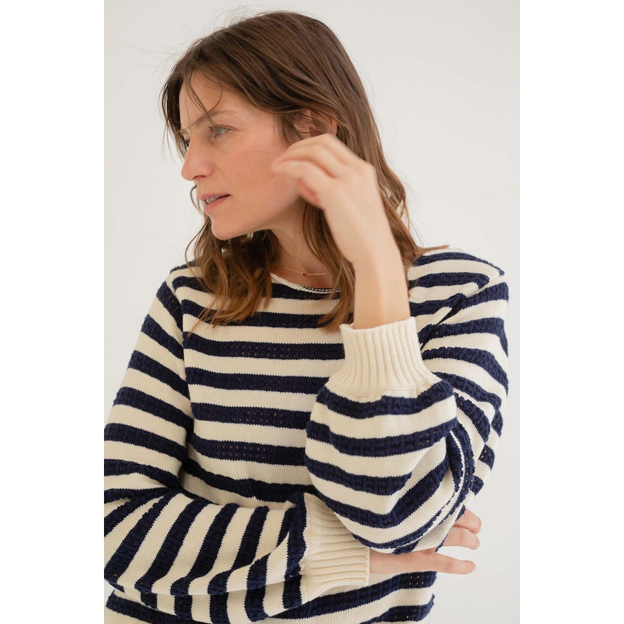 Image 103286_ALTMORE1.jpg, Product 103-286 / Price $49.33, Mus & Bombon Pantelleria Striped Open Knit Sweater from Mus & Bombon on TSC.ca's Fashion department