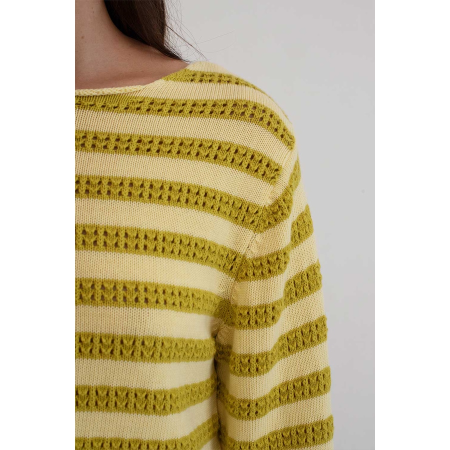 Image 103286_ALTMORE6.jpg, Product 103-286 / Price $49.33, Mus & Bombon Pantelleria Striped Open Knit Sweater from Mus & Bombon on TSC.ca's Fashion department