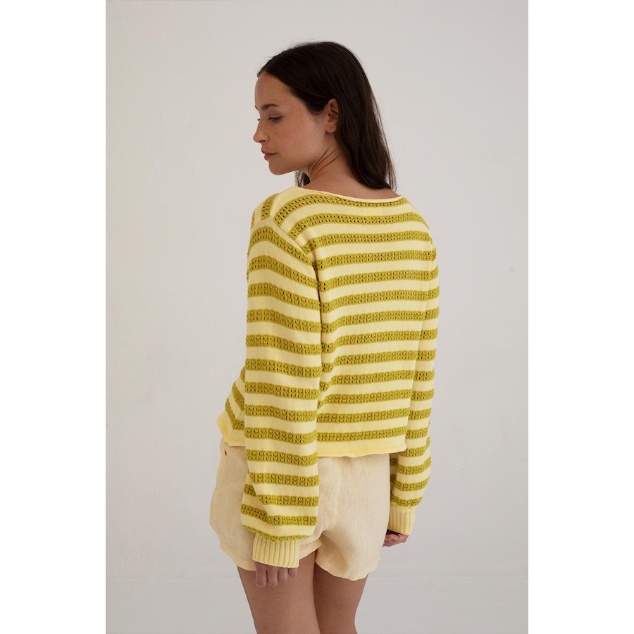 Image 103286_ALTMORE7.jpg, Product 103-286 / Price $49.33, Mus & Bombon Pantelleria Striped Open Knit Sweater from Mus & Bombon on TSC.ca's Fashion department