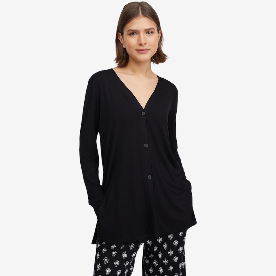 Image 103295_BLK.jpg, Product 103-295 / Price $60.00, Cuddl Duds Soft Stretch Cardi from Cuddl Duds on TSC.ca's Fashion department