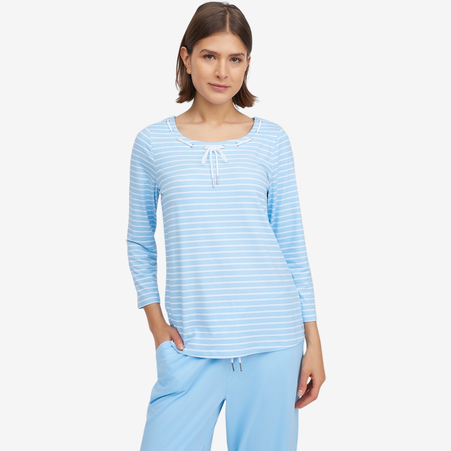 Image 103296_BSTR.jpg, Product 103-296 / Price $55.00, Flexwear With Stretch 3/4 Sleeve Tee With Drawcord Detail from Cuddl Duds on TSC.ca's Fashion department