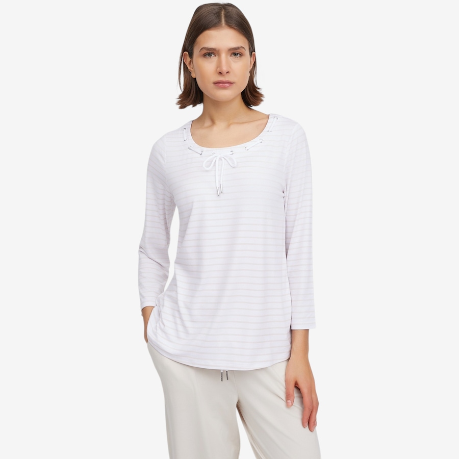 Image 103296_SANST.jpg, Product 103-296 / Price $55.00, Flexwear With Stretch 3/4 Sleeve Tee With Drawcord Detail from Cuddl Duds on TSC.ca's Fashion department