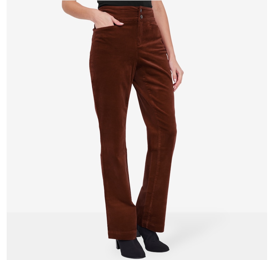 Image 103298_COC.jpg, Product 103-298 / Price $74.88, Diane Gilman Stretch Velveteen Baby Bootcut Pant from DG2 by Diane Gilman on TSC.ca's Fashion department