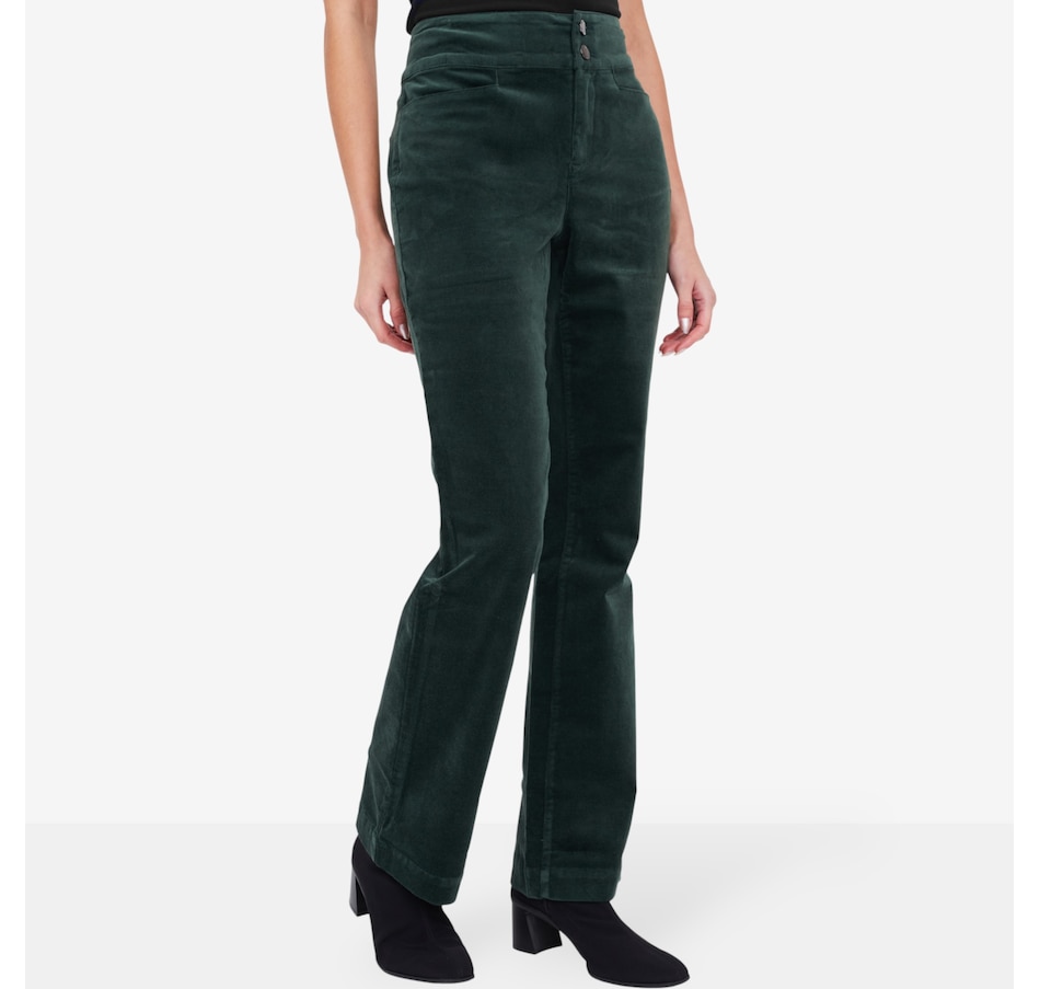 Image 103298_FORS.jpg, Product 103-298 / Price $74.88, Diane Gilman Stretch Velveteen Baby Bootcut Pant from DG2 by Diane Gilman on TSC.ca's Fashion department