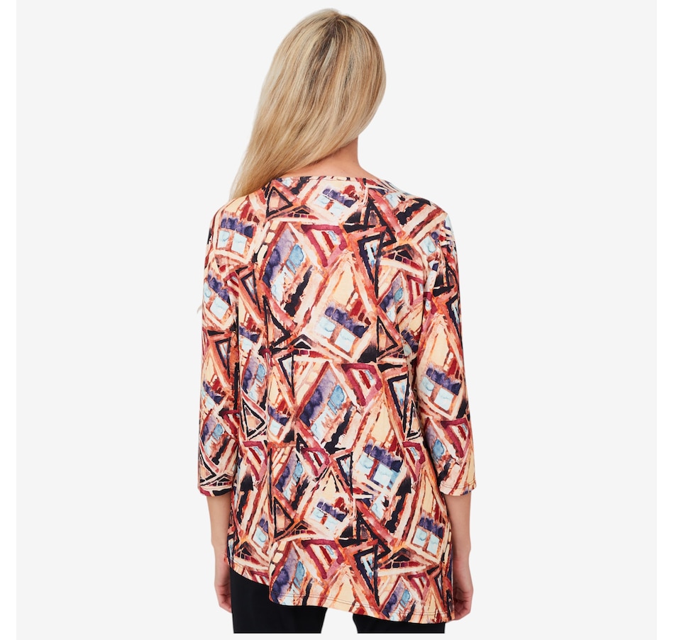 Image 103309_ALTMORE3.jpg, Product 103-309 / Price $24.33, Mr. Max 3/4 Sleeve Asymmetric Top With Side Slit from Mr. Max on TSC.ca's Fashion department