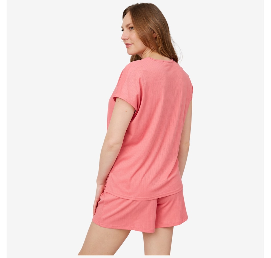 Image 103317_ALTMORE1.jpg, Product 103-317 / Price $39.33, N Natori Soothe Rib Short Sleeve Short Set from N Natori on TSC.ca's Fashion department