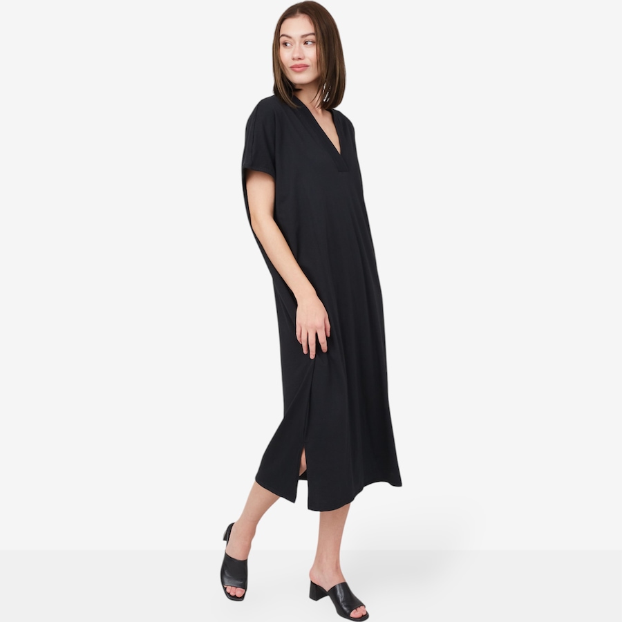 Image 103321_BLK.jpg, Product 103-321 / Price $34.33, N Natori Breeze Cotton Knit V-Neck Caftan from N Natori on TSC.ca's Fashion department