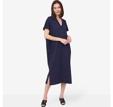 Product 103-321 / Price $95.00 , N Natori Breeze Cotton Knit V-Neck Caftan