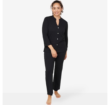 Product 103-322 / Price $89.99 , N Natori Breeze Cotton Knit PJ Button Down Set