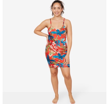 Product 103-324 / Price $78.00 , N Natori Tropical Breeze Stretch Silky Satin Chemise