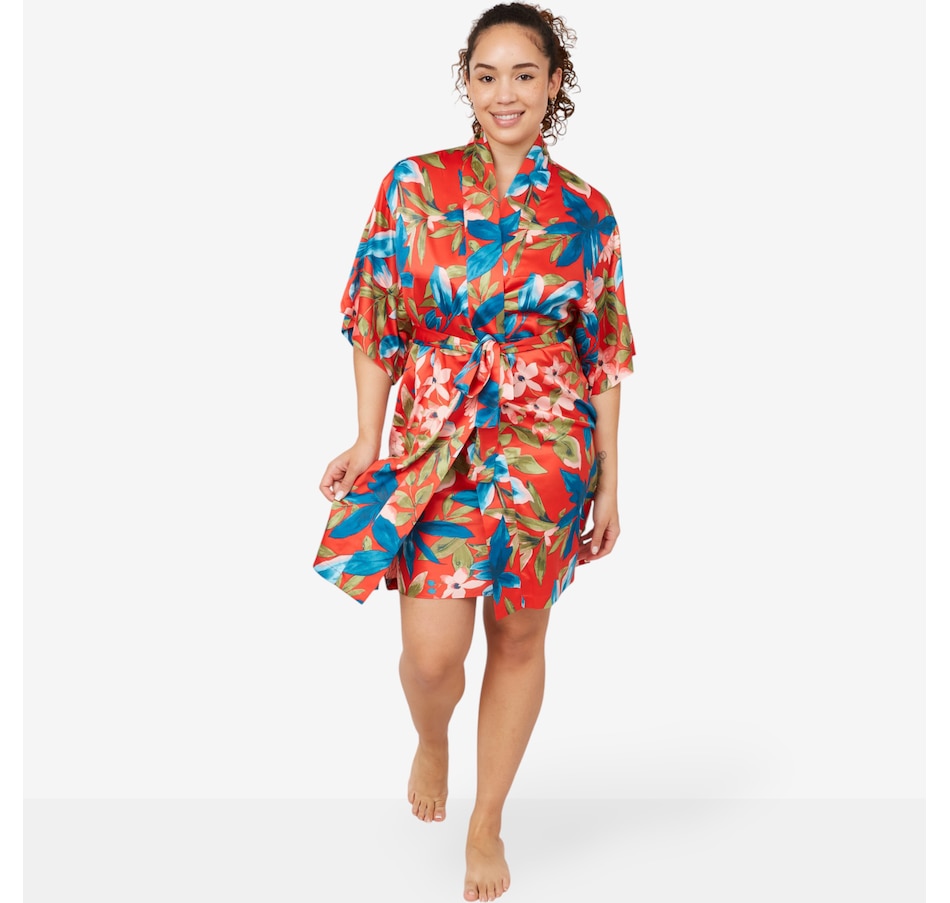 Image 103325_RED.jpg, Product 103-325 / Price $29.33, N Natori Tropical Breeze Stretch Silky Satin Wrap from N Natori on TSC.ca's Fashion department