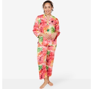 Product 103-328 / Price $99.99 , N Natori Radiance Stretch Silky Satin PJ Set