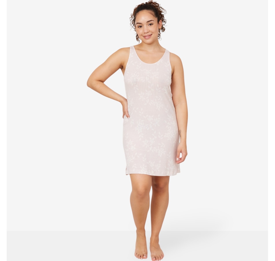 Image 103331_SHK.jpg, Product 103-331 / Price $74.88, Natori Edit Aria Printed Rib Chemise from N Natori on TSC.ca's Fashion department