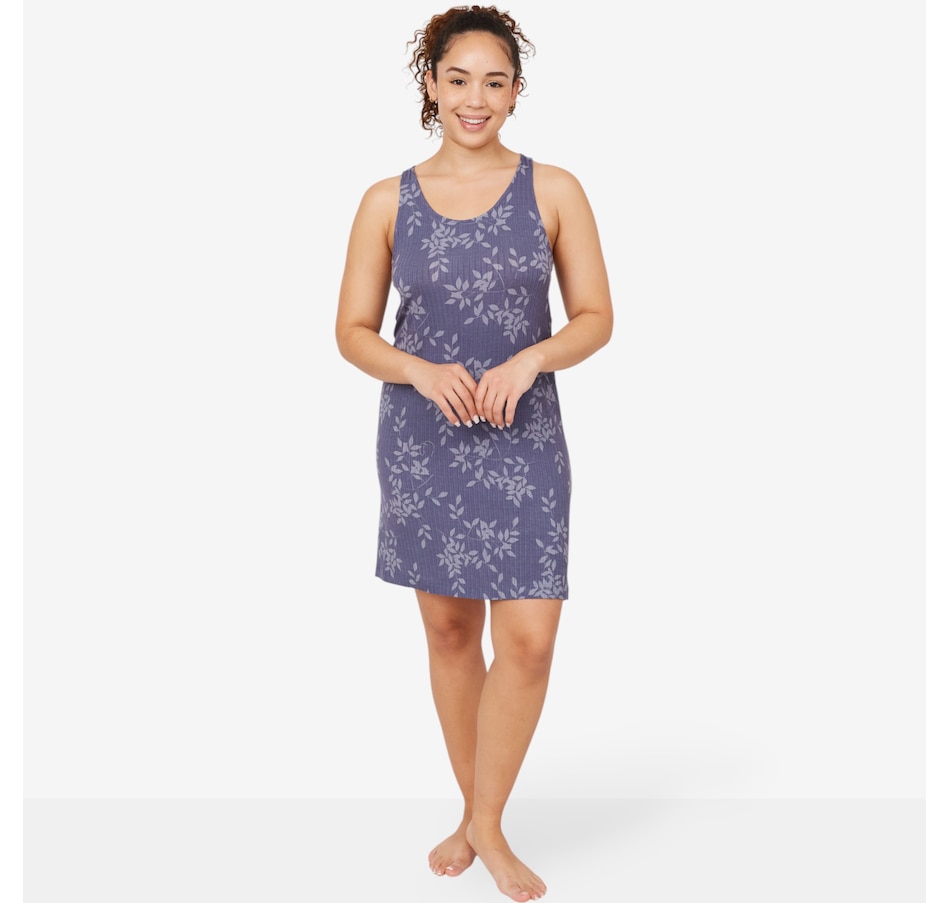 Image 103331_TWBL.jpg, Product 103-331 / Price $74.88, Natori Edit Aria Printed Rib Chemise from N Natori on TSC.ca's Fashion department