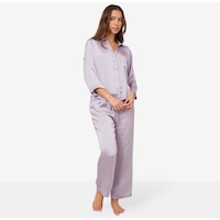 Natori Edit Ashley Washed Satin Icon Notch PJ Set
