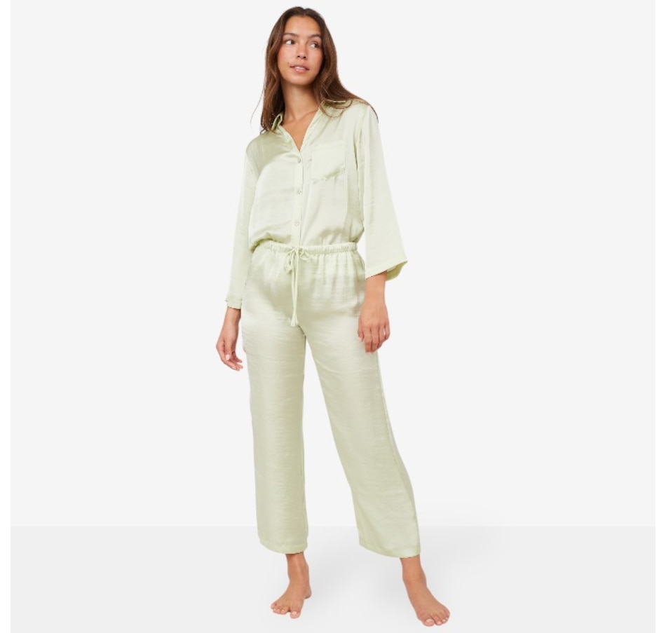 Image 103332_KYLM.jpg, Product 103-332 / Price $89.33, Natori Edit Ashley Washed Satin Icon Notch PJ Set from N Natori on TSC.ca's Fashion department