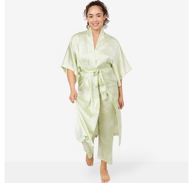 Natori Edit Lily Printed Satin Icon robe
