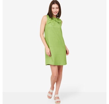 N Natori Basket Weave Shift Dress with Embellishment
