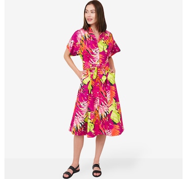 N Natori Cotton Poplin Shirt Dress