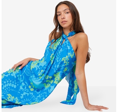 N Natori Bloom Halter Neck Dress