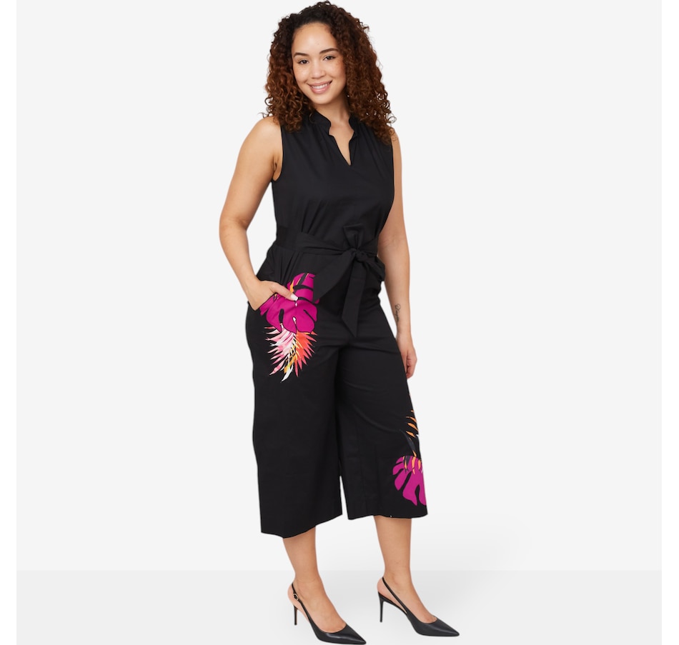Image 103344_ALTMORE1.jpg, Product 103-344 / Price $179.88, N Natori Cotton Poplin Mandarin Collar Jumpsuit with Embellishment from N Natori on TSC.ca's Fashion department