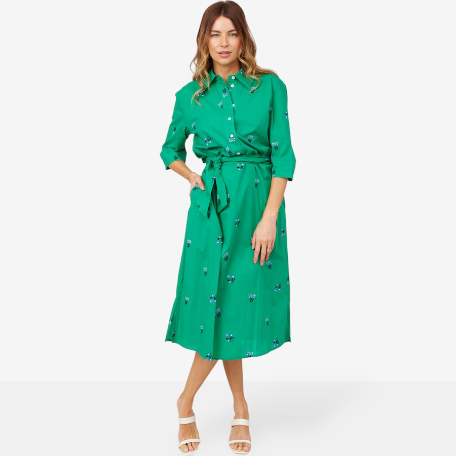Image 103372_KELY.jpg, Product 103-372 / Price $69.88, by Stacy London Floral Embroidered Cotton Shirt Dress from by Stacy London on TSC.ca's Fashion department