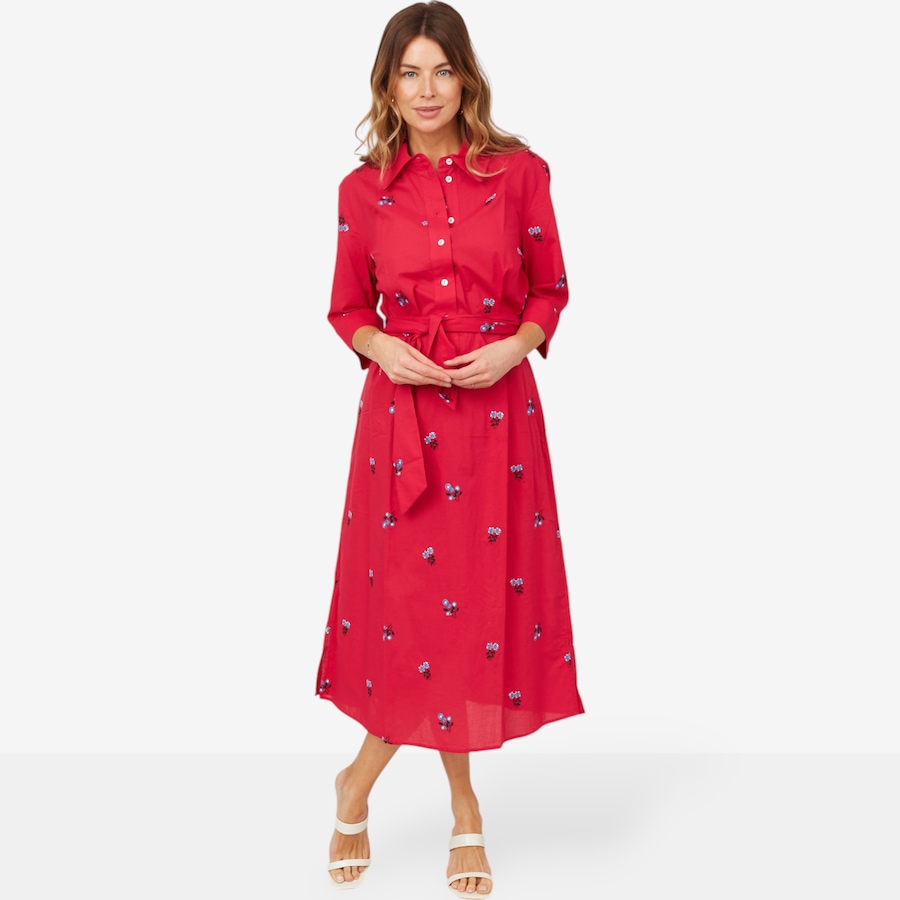 Image 103372_LSK.jpg, Product 103-372 / Price $69.88, by Stacy London Floral Embroidered Cotton Shirt Dress from by Stacy London on TSC.ca's Fashion department